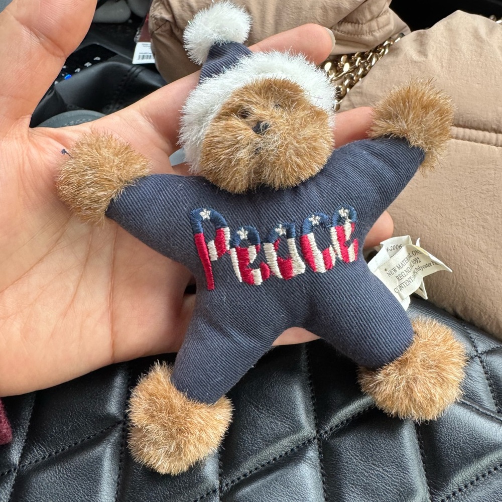 Boyds Bears Navy and Brown Holiday Star Ornament